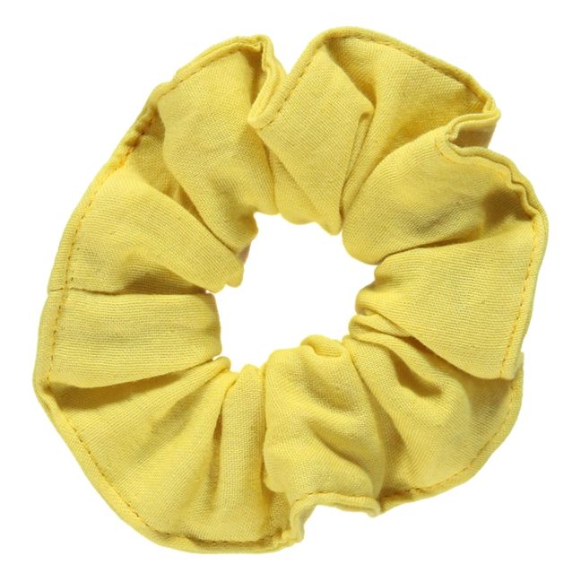 Double Cotton Muslin Scrunchie Yellow