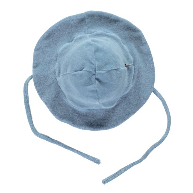 Sombrero de tejido rizo Pivoine | Azul