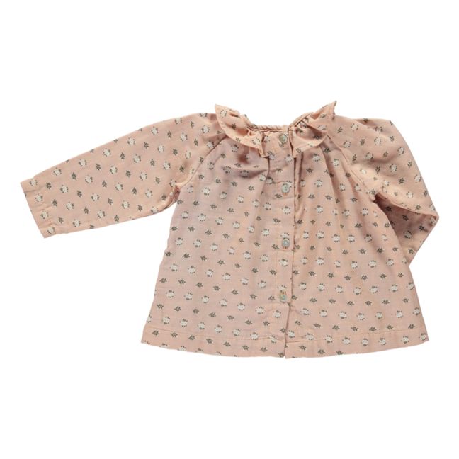 Hornbeam Double Organic Cotton Muslin Blouse | Pink