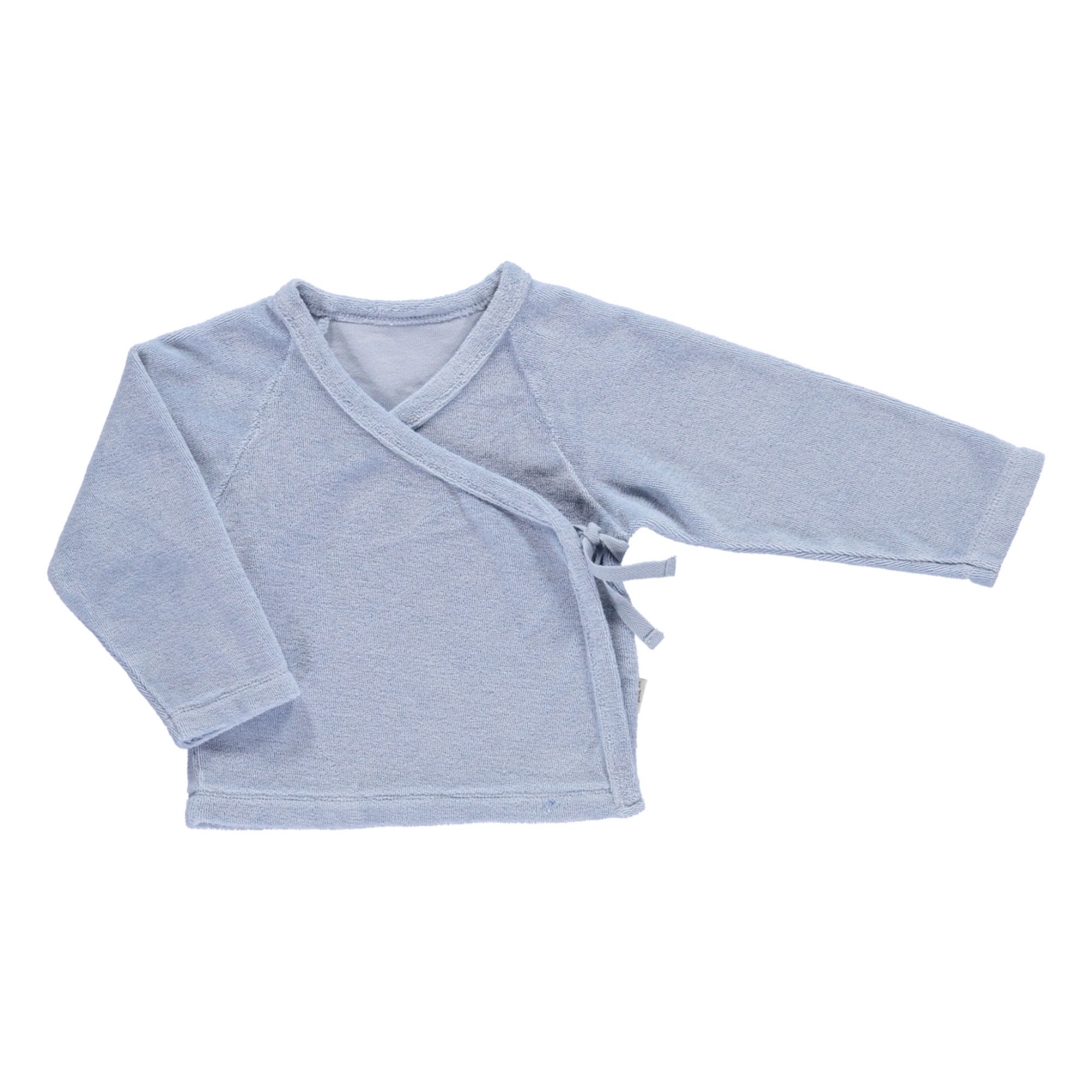 Crocus Organic Cotton Terry Cloth Wrap Over Top Blue- Product image n°0