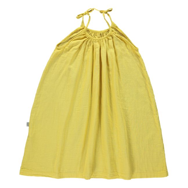Santoline Double Organic Cotton Muslin Dress Yellow
