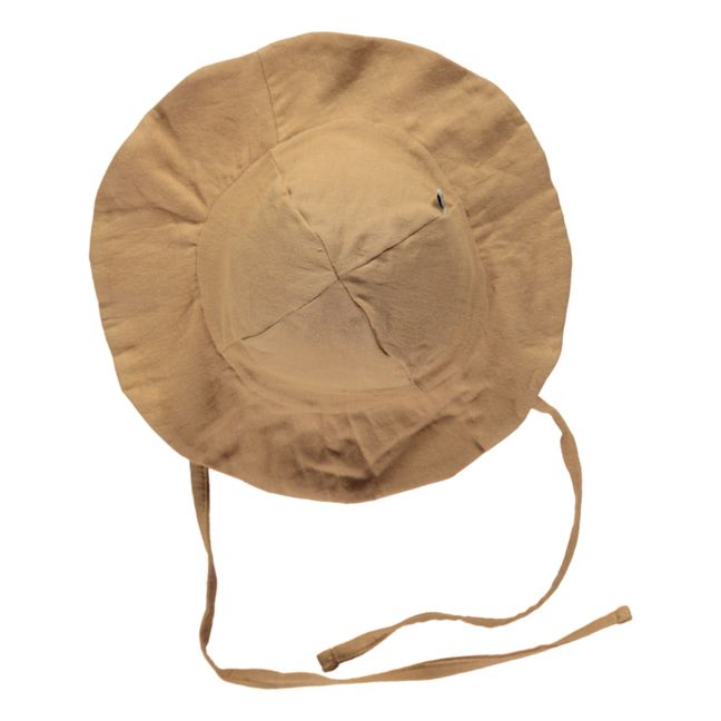 Cappello Peonia, in doppia garza di cotone | Camel