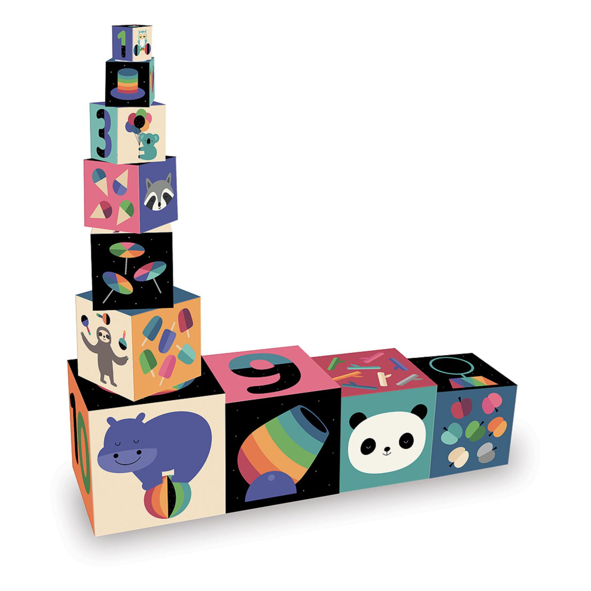 Rainbow Stacking Cubes- Product image n°0