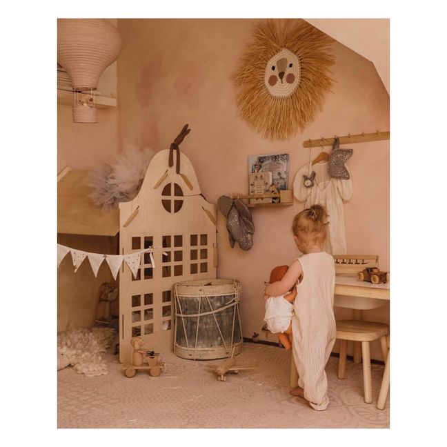 Raffia Lion Head | Beige