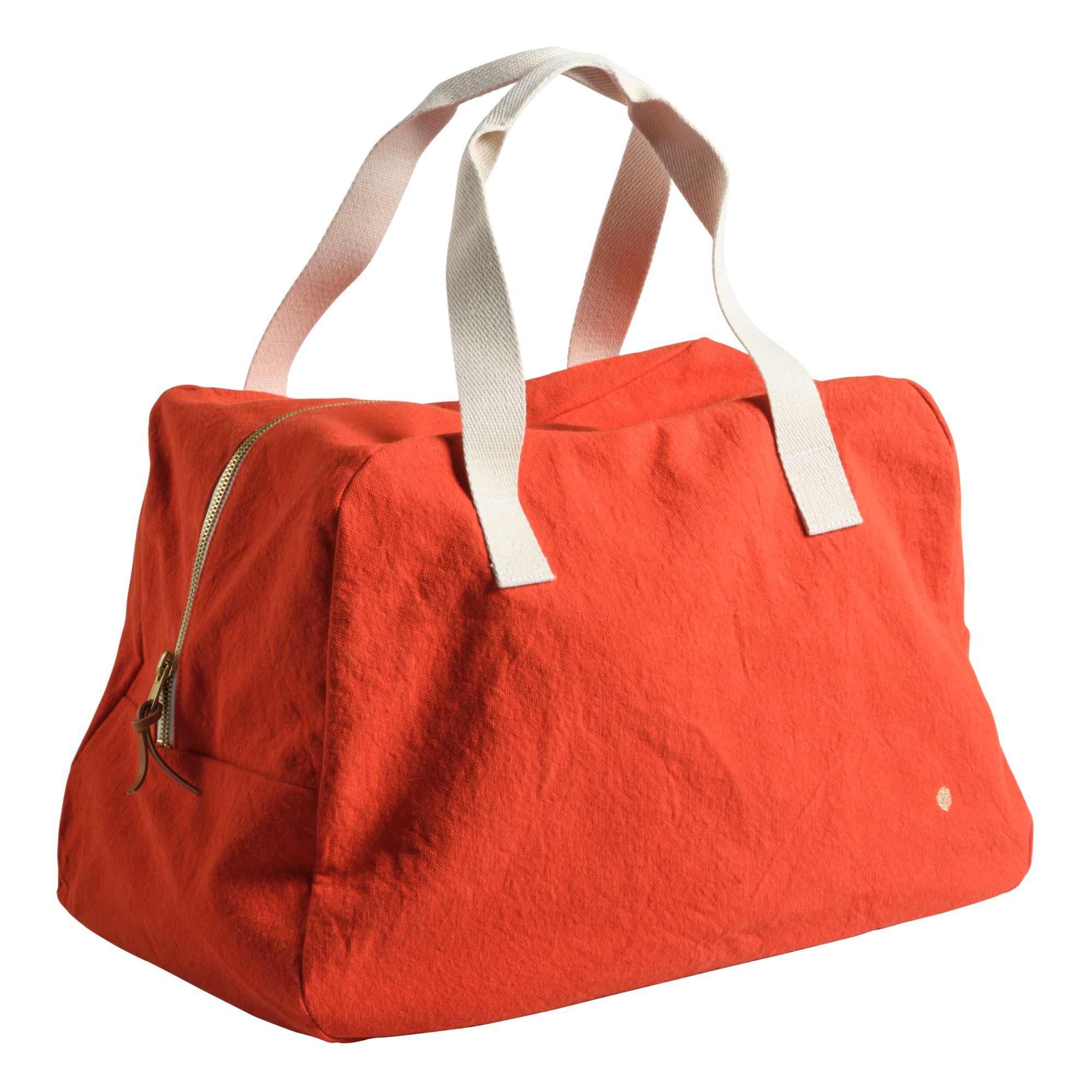 Bolso de fin de semana Iona de algodón orgánico Rojo Bermellón- Imagen del producto n°0