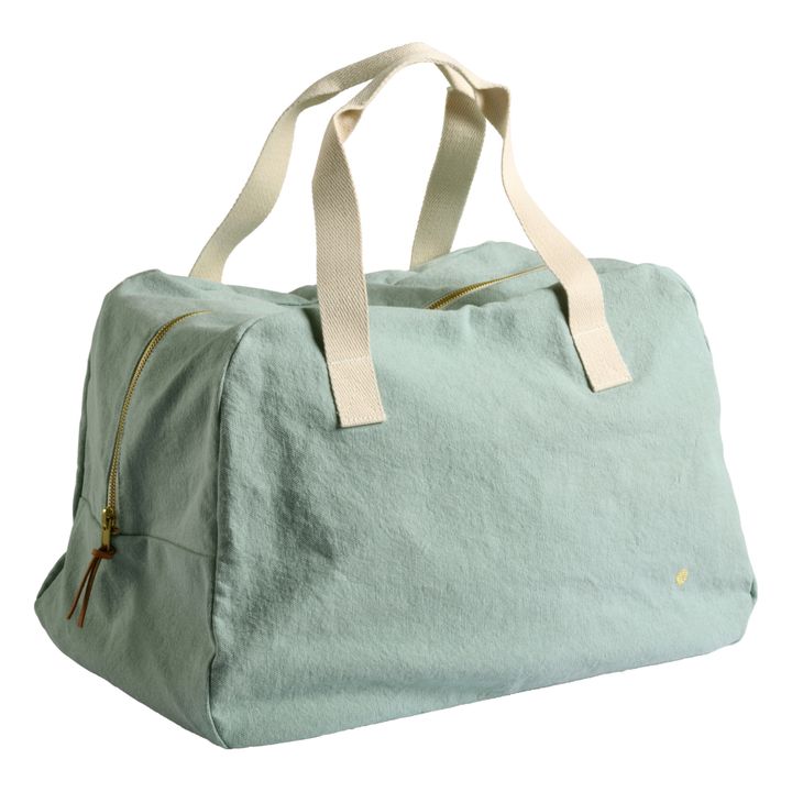 Bolso de fin de semana Iona de algodón orgánico | Verde Celedón- Imagen del producto n°0
