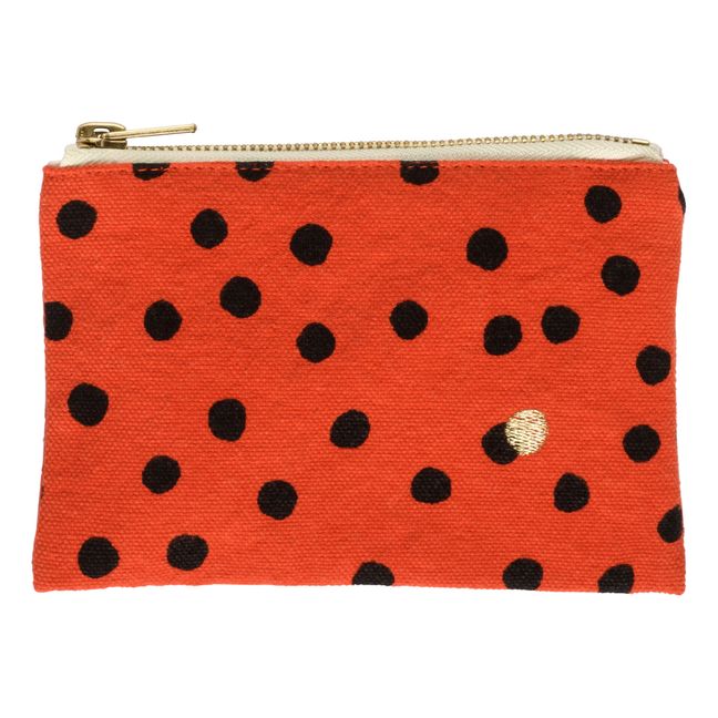 Kleine Tasche Polka aus Bio-Baumwolle | Zinnoberrot
