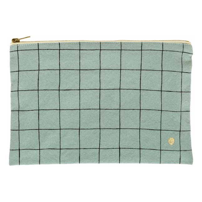 Pochette Oscar en coton bio | Vert céladon