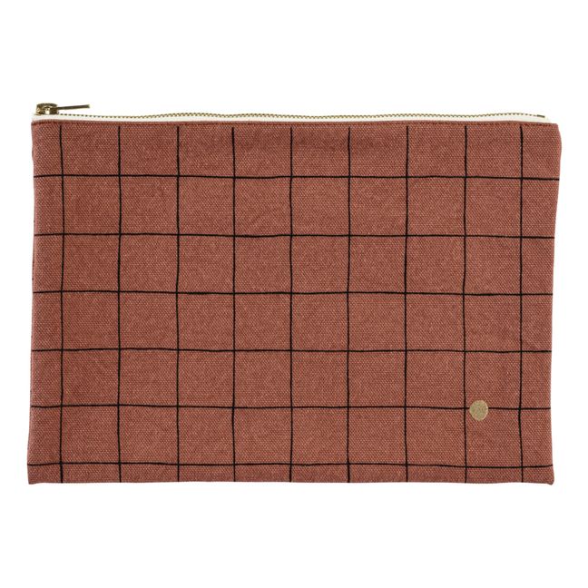 Kleine Tasche Oscar aus Bio-Baumwolle | Rhabarberfarbe