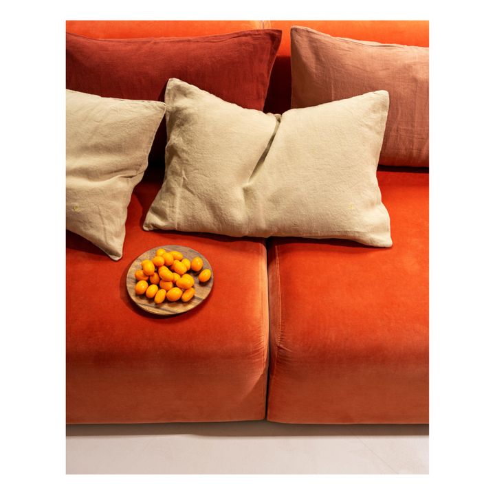 Mona Hemp Cushion Cover Beige- Imagen del producto n°1