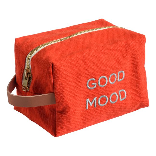Good Organic Cotton Cube Toiletry Bag Rojo Bermellón