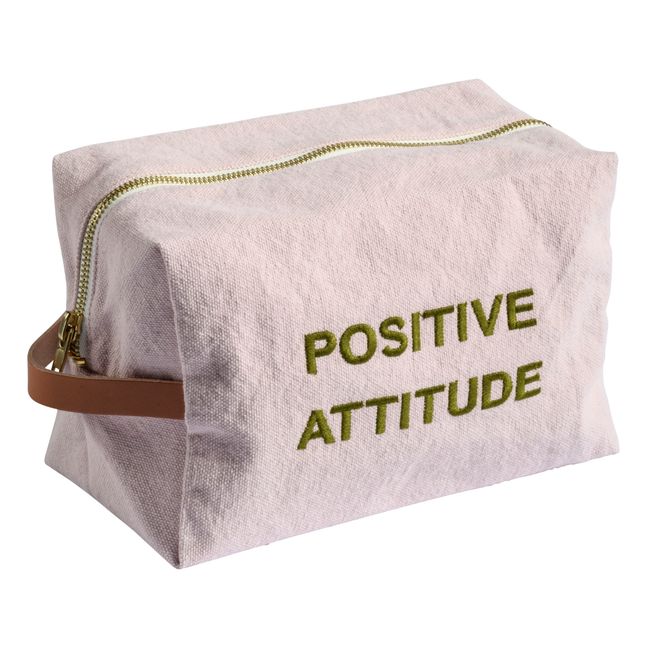Estuche cube Positive de algodón orgánico | Rosa Polvo