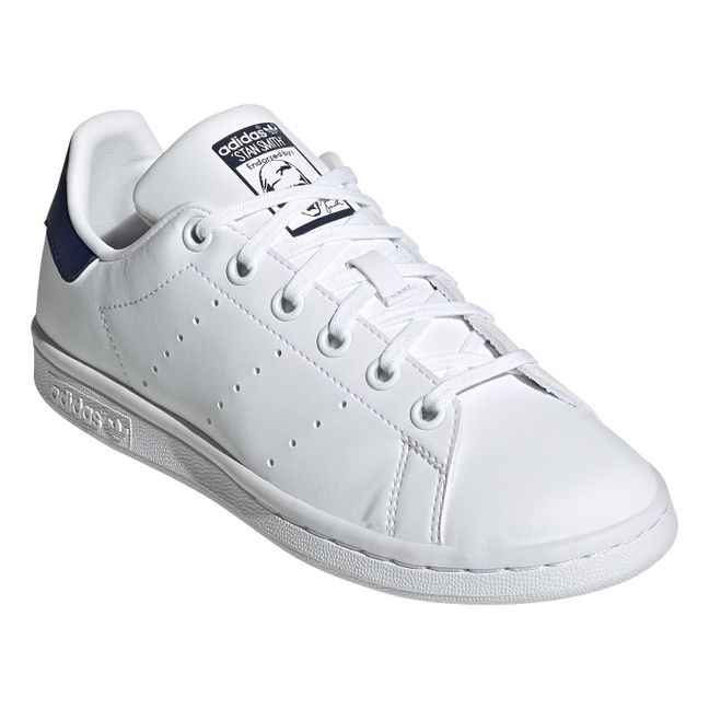 Stan Smith Leather Lace-Up Sneakers Blu marino