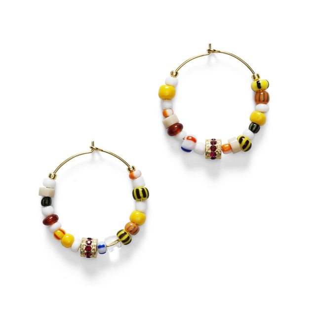 Sunny Alaia Hoop Earrings | Yellow