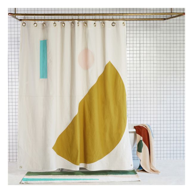 The Beacon Organic Cotton Shower Curtain | Mustard