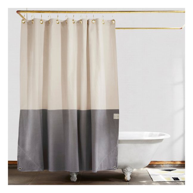 The Orient Organic Cotton Shower Curtain Dark grey