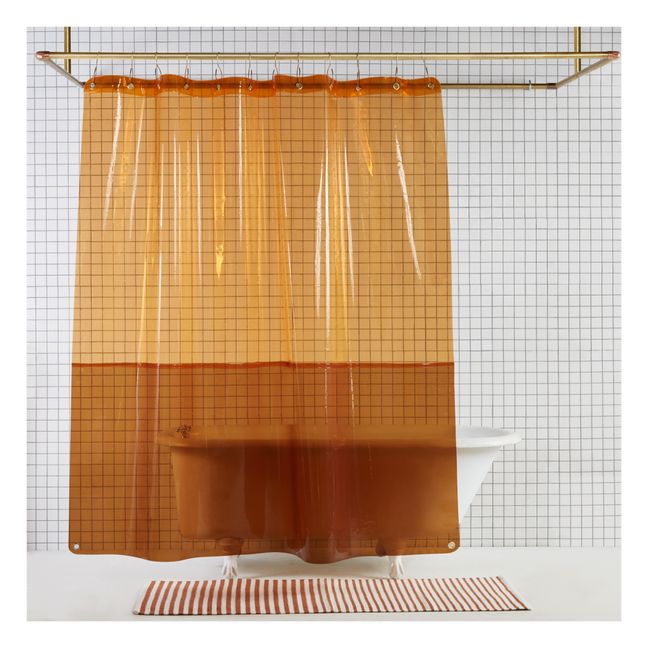 The Orient Sun Shower Curtain in EVA Rust