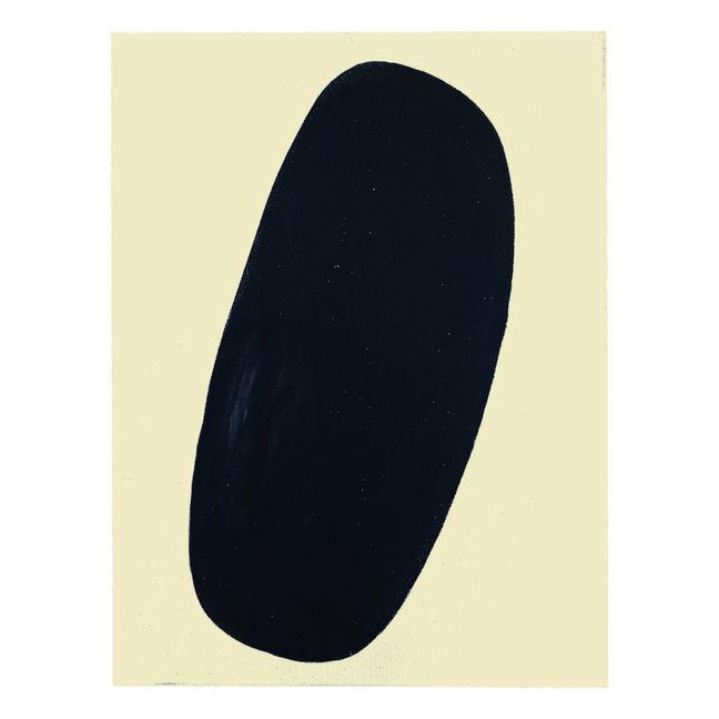 Ovale Linen Painting | Black