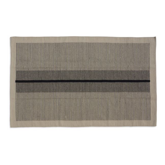 Tapis Ligne en coton | Noir
