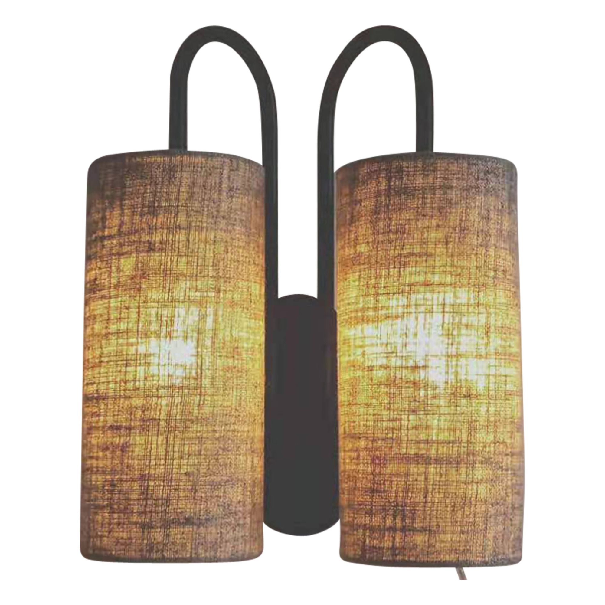 Pauline Double Wall Lamp Black- Product image n°1