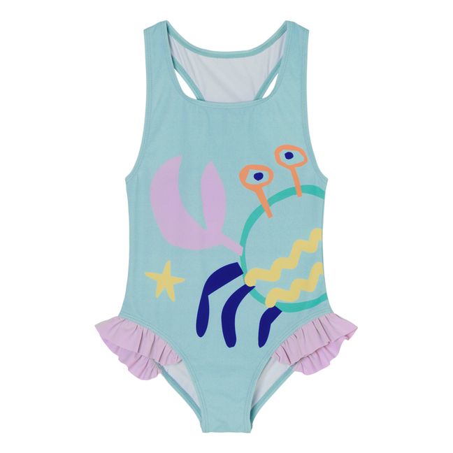 Recycled Polyamide Crab Swimsuit Blue