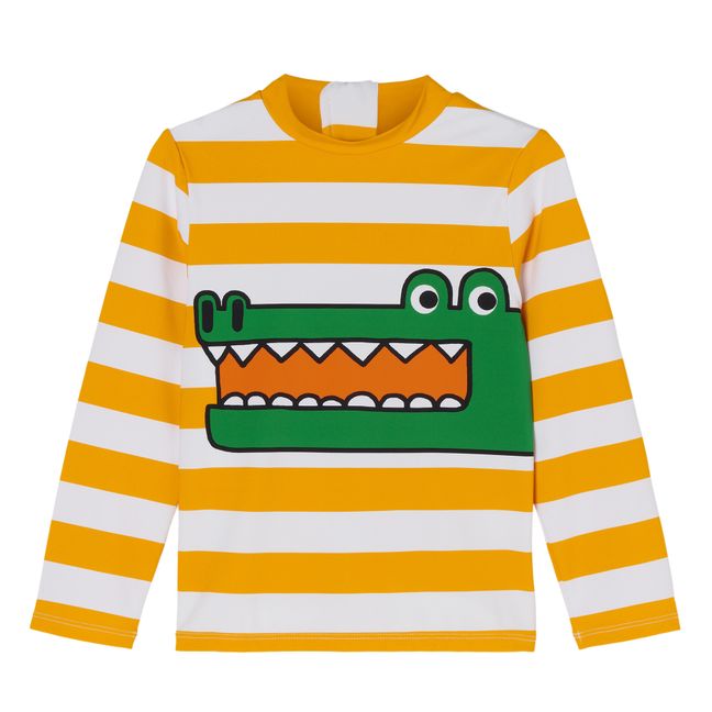 T-Shirt UV-Schutz Recycelt Krokodil  Orange