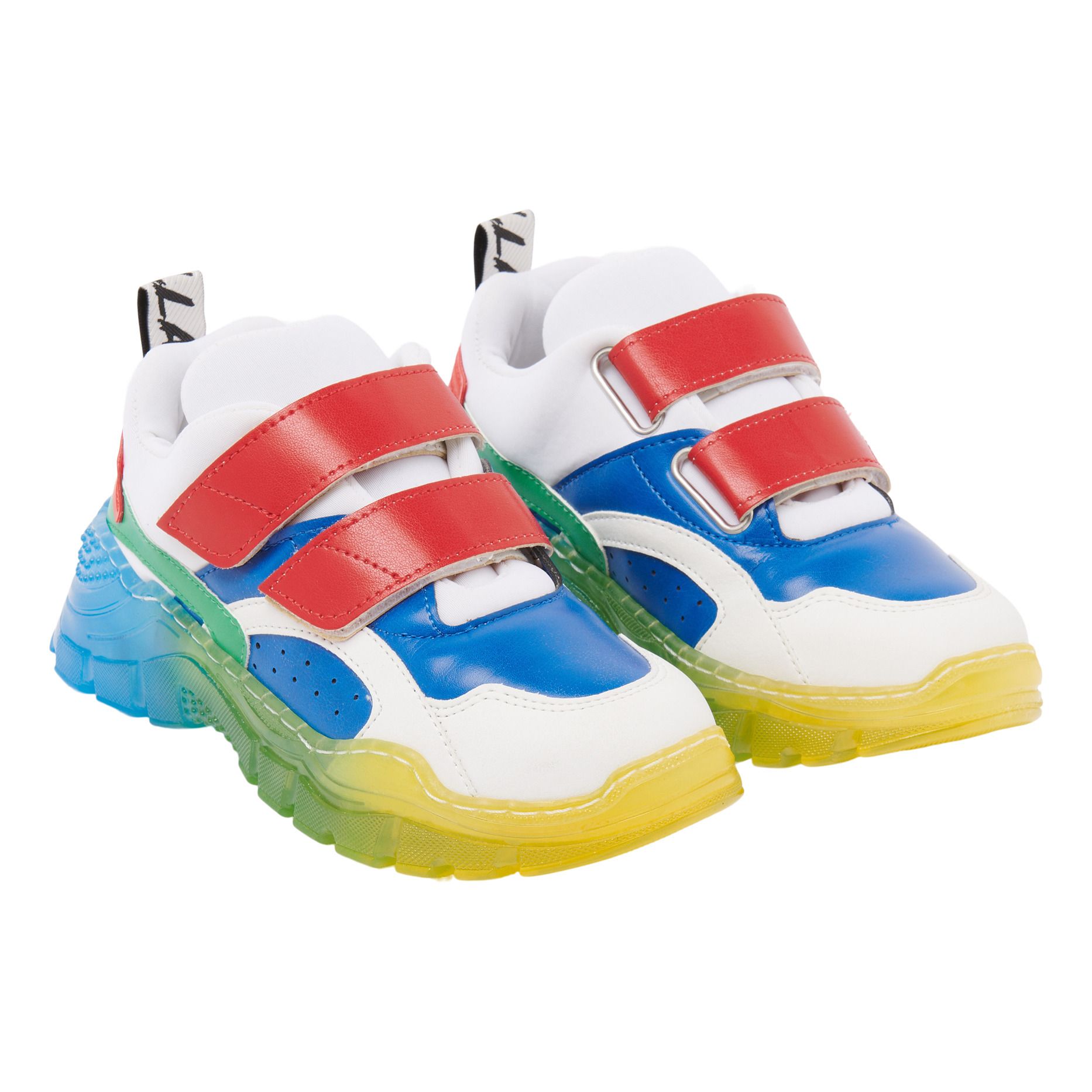 Colourblock Velcro Sneakers White- Product image n°0