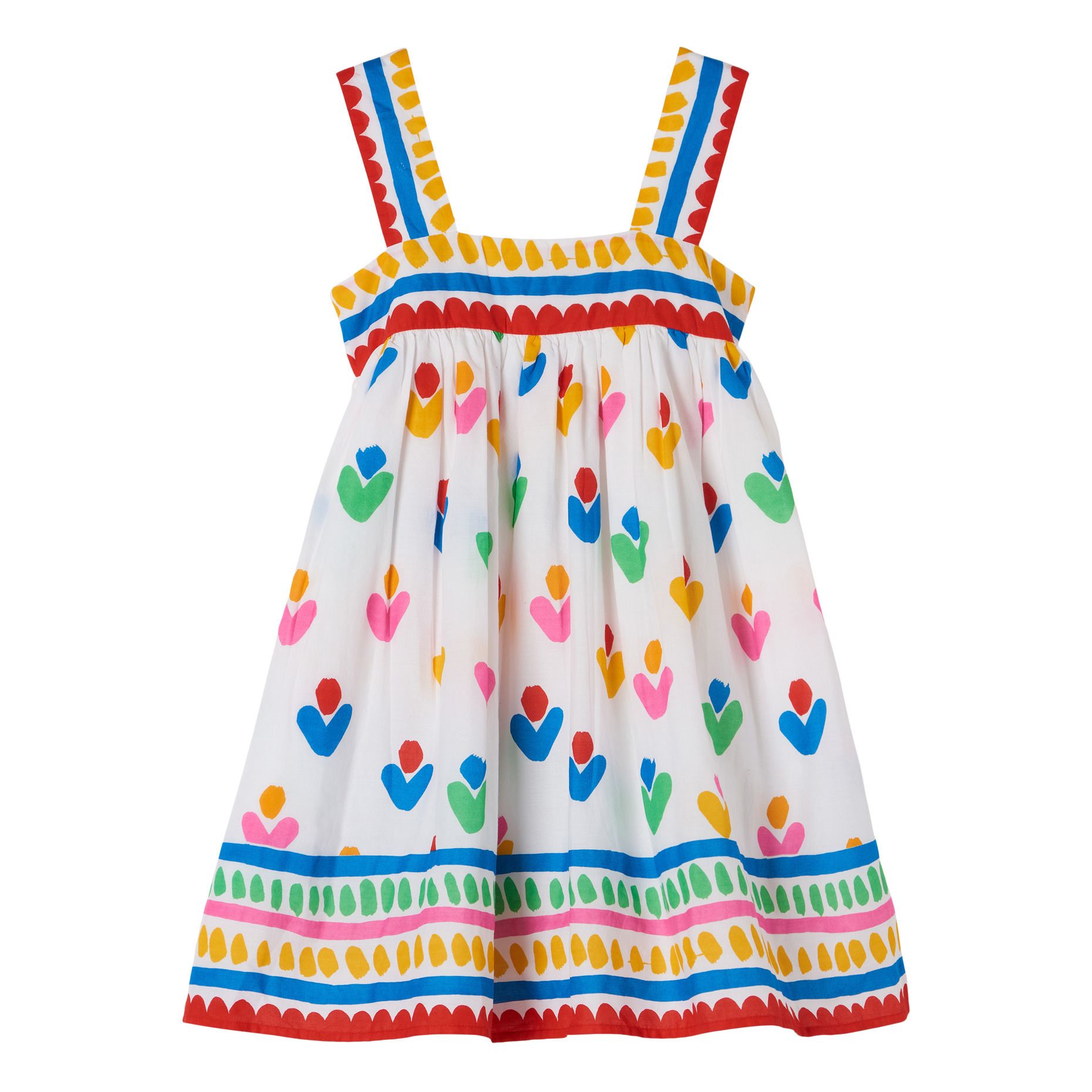 Organic Cotton Flower Dress White Stella McCartney Kids Fashion Teen