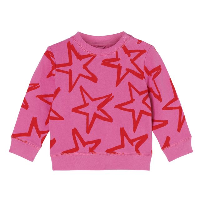 Organic Cotton Star Sweatshirt Pink