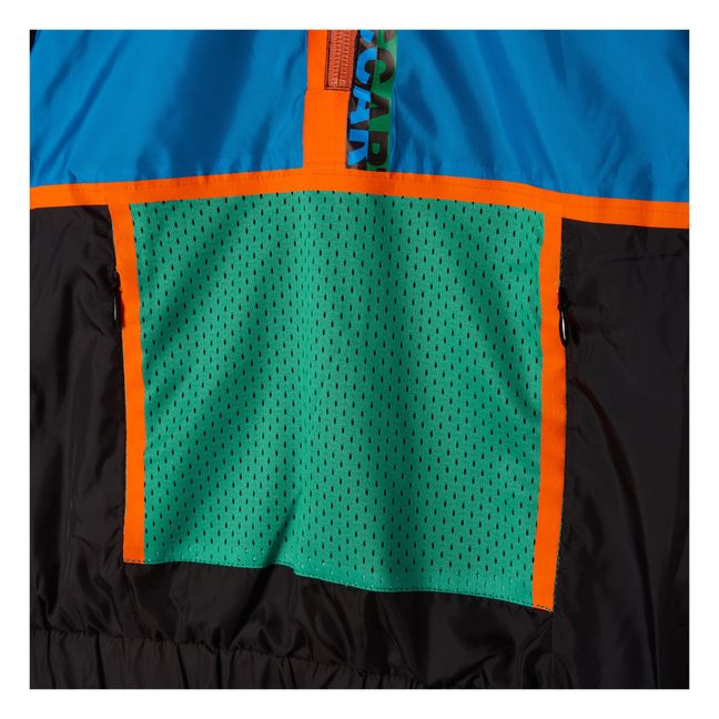 Felpa Colorblock con zip, in tessuto riciclato - Collezione Active Wear - Nero