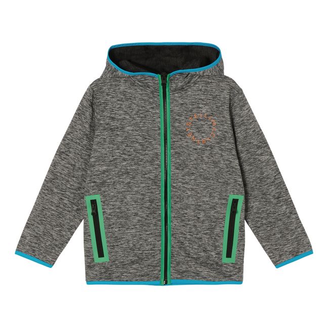Recycled Cotton Zip-Up Hoodie - Active Wear Collection - Grey