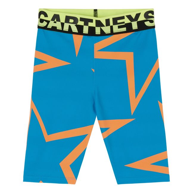 Recycled Polyamide Star Bike Shorts - Active Wear Collection - Blue