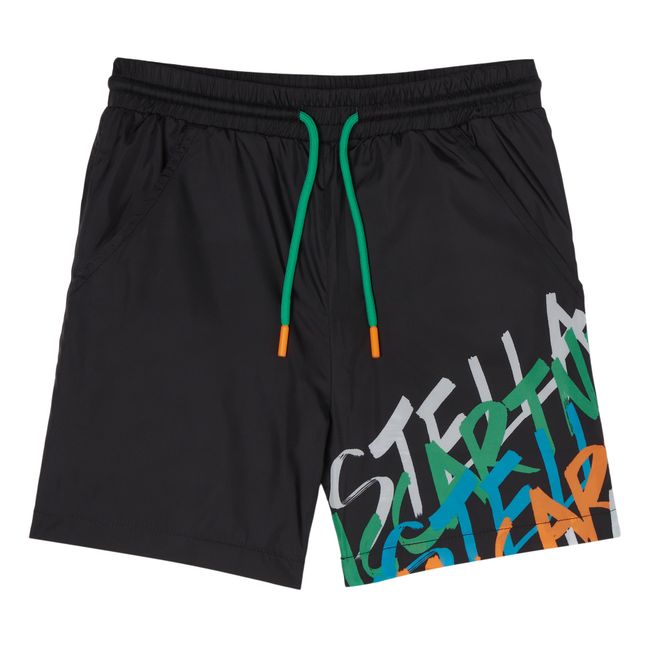Recycled Polyester Logo Shorts - Active Wear Collection - Black