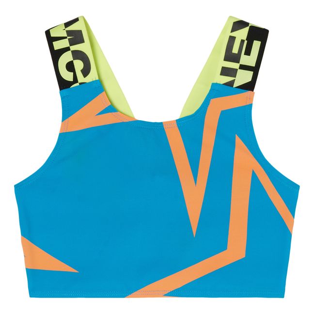 Recycled Polyamide Crop Top - Active Wear Collection - Blue