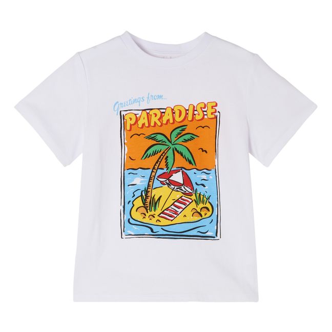 T-shirt Paradise Coton Bio Blanc