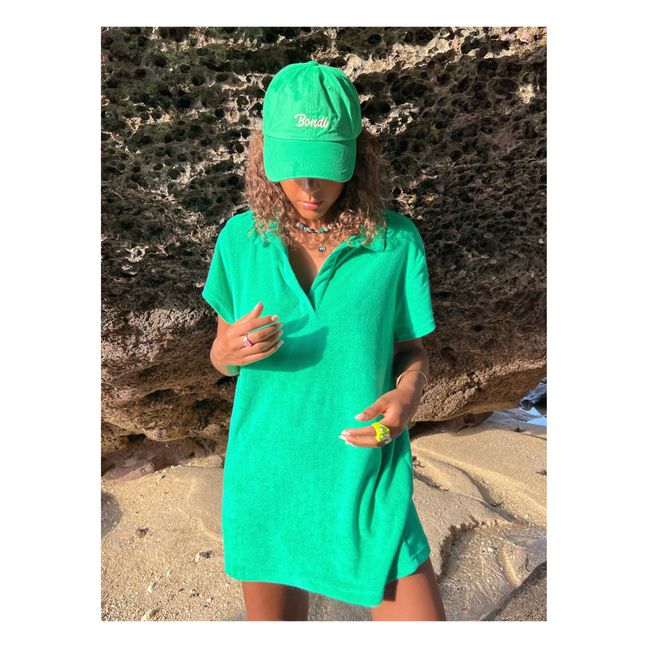 Polo Terry Cloth Dress | Grün