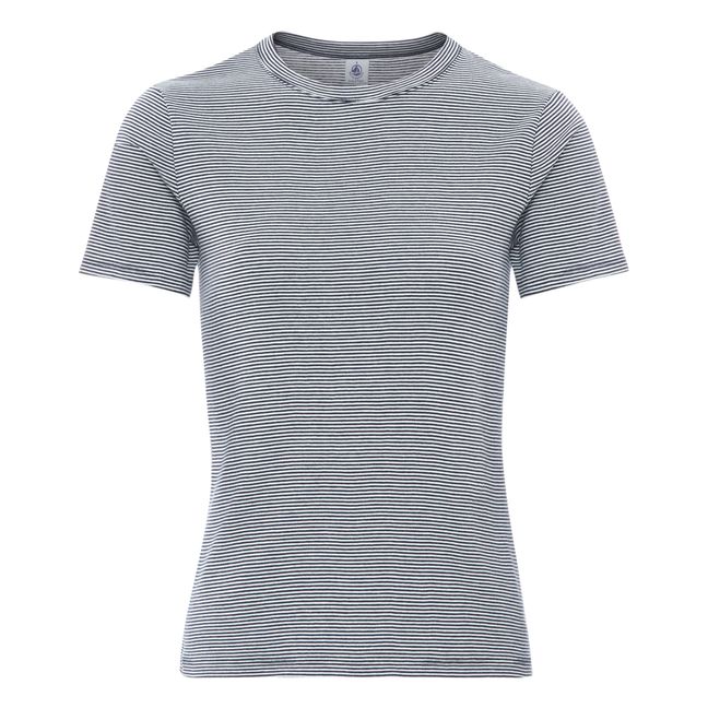 Gestreiftes T-Shirt aus Bio-Baumwolle - Damenkollektion - Weiß
