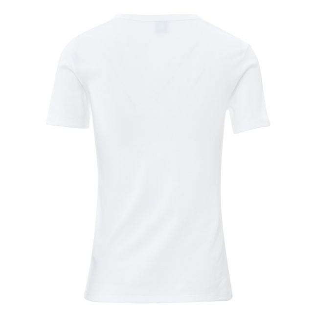 Camiseta Cuello V Iconique algodón orgánico - Colección Mujer  | Blanco
