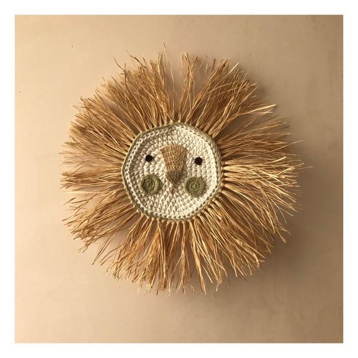 Raffia Hanging Lion | Khaki- Product image n°2