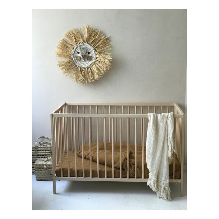 Raffia Hanging Lion | Mustard- Product image n°1