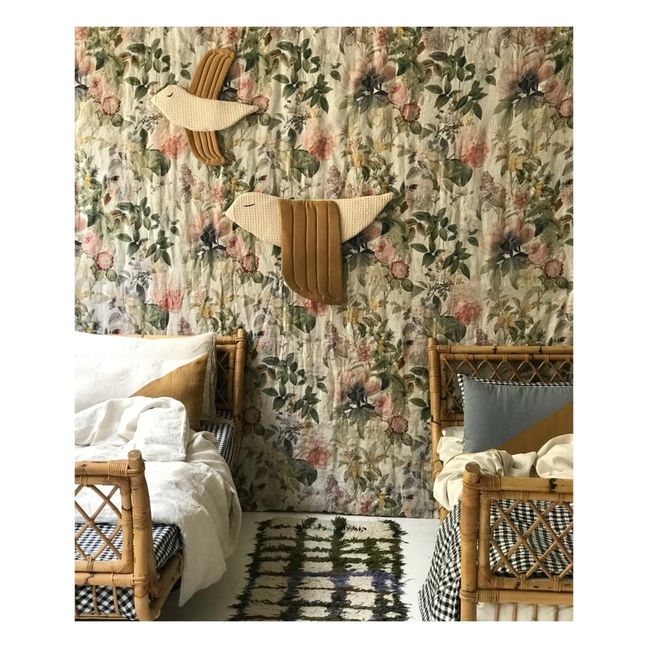 Oiseau décoratif en lin | Tabac