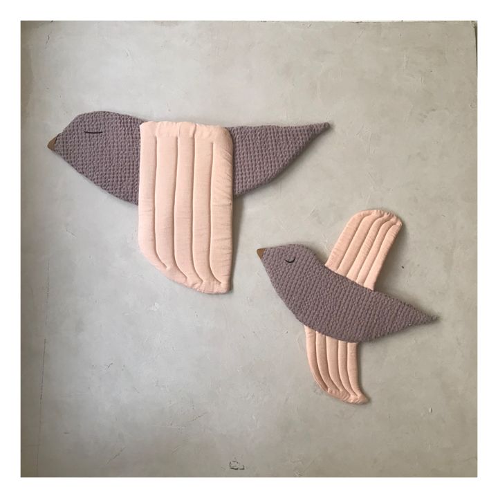 Decorative Linen Bird | Coral- Product image n°2