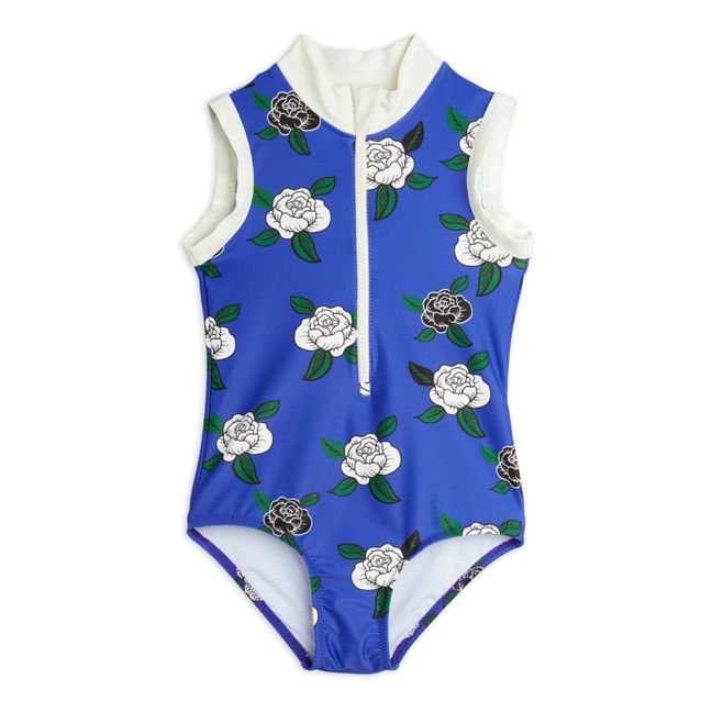 Recycled Polyamide Rose Swimsuit Blue