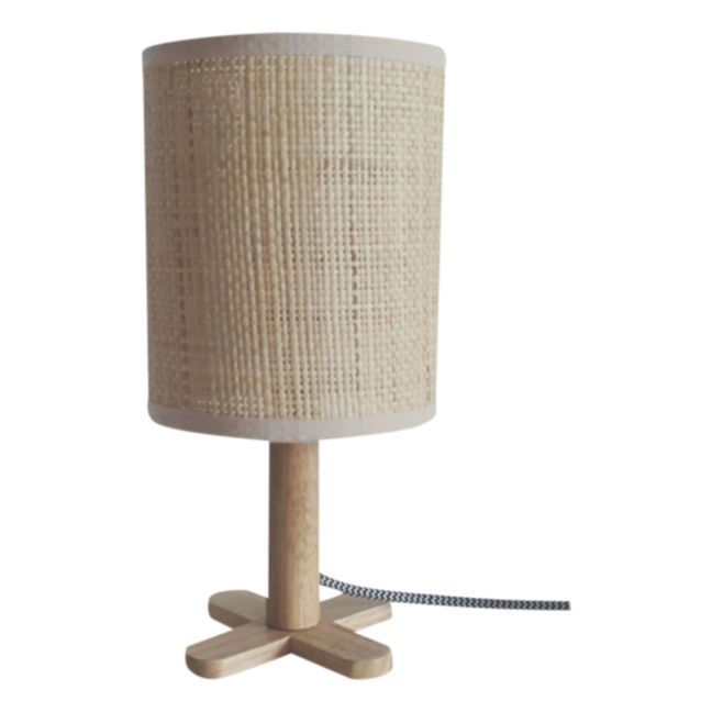 Lampe à poser Venus en raphia | Beige