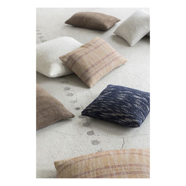 Coussin à rayures en lin | Ocre