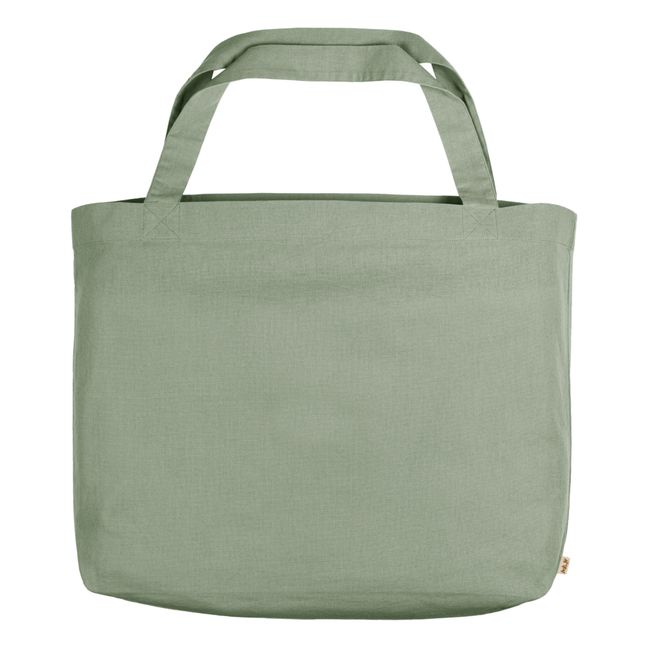 Organic Cotton Shopping Bag Sage Green S049