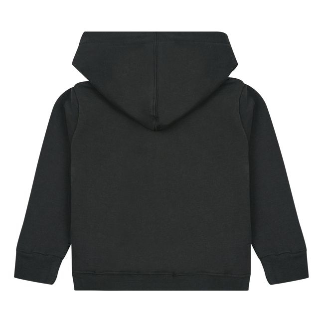 Sweatshirt mit Kapuze aus Bio-Baumwolle | Schwarz
