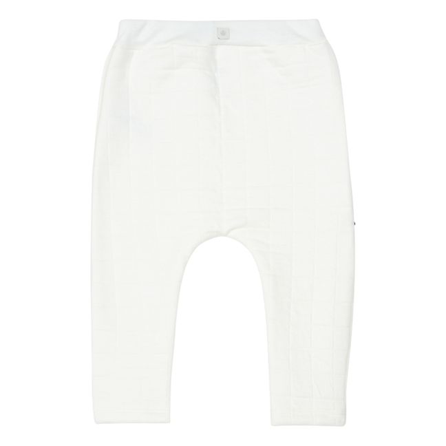 Baltazar Organic Cotton Quilted Trousers Bianco