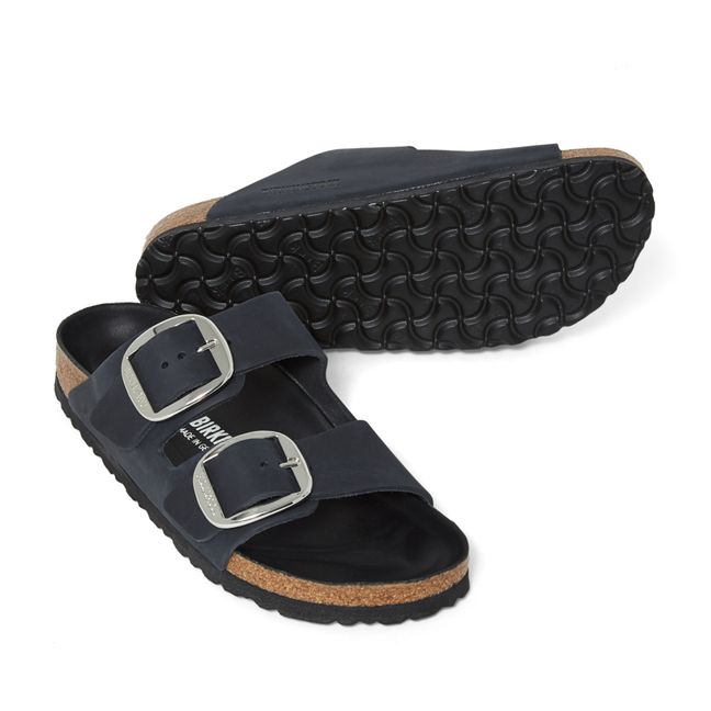 Arizona Big Buckle Oiled Leather Sandals - Adult Collection - Black