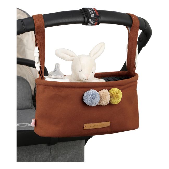 Organizer-Tasche für Kinderwagen Terracotta
